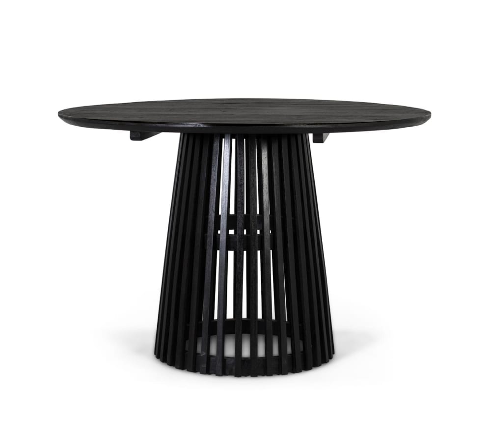 Wohnli Möbelsuche - Runder Esstisch aus massivem Mindi-Holz 120 cm