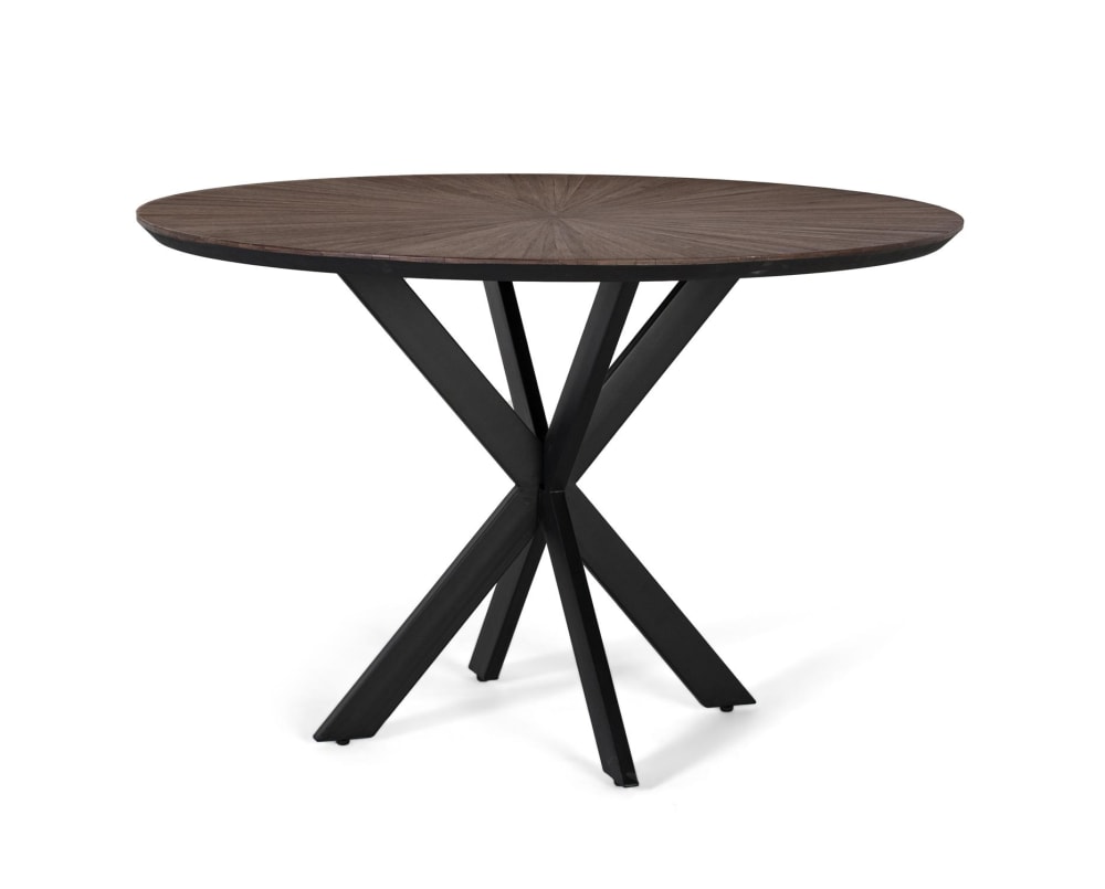 Wohnli Möbelsuche - Runder Esstisch aus recyceltem Teakholz