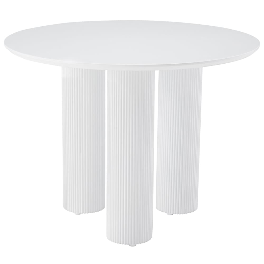 Wohnli Möbelsuche - Runder Esstisch mit geriffelten Säulenbeinen