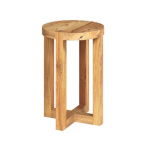 Wohnli Möbelsuche - Runder Hocker aus recyceltem Teakholz