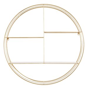 Wohnli Möbelsuche - Rundes Wandregal aus goldfarbenem Metall