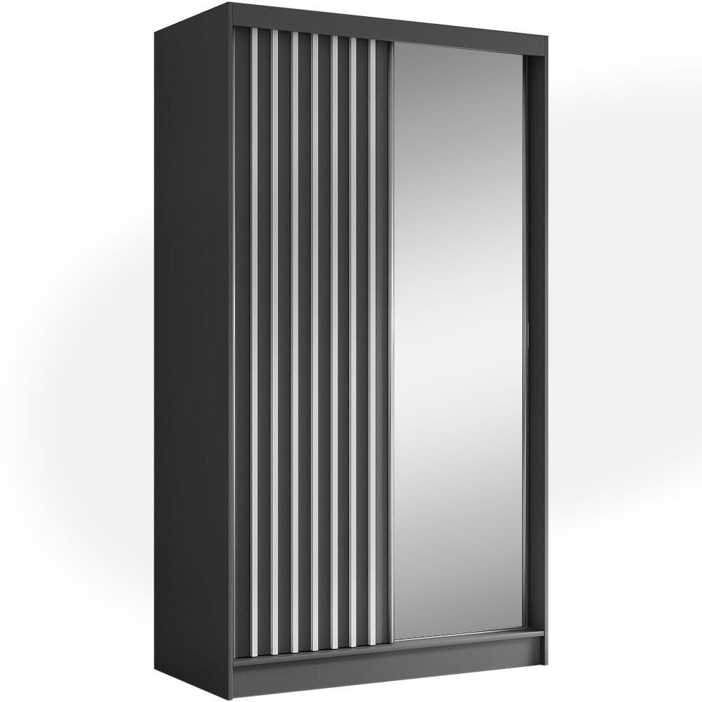 wohnli-moebel-suche-Schiebetuerenschrank-mit-Lamellen-120-cm-graphitweiss Wohnli Möbelsuche - Schiebetürenschrank mit Lamellen 120 cm graphit+weiß