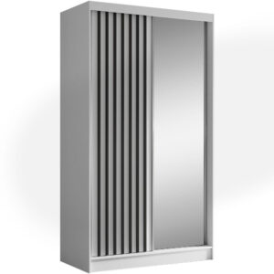wohnli-moebel-suche-Schiebetuerenschrank-mit-Lamellen-120-cm-weissschwarz Wohnli Möbelsuche - Schiebetürenschrank mit Lamellen 120 cm weiß+schwarz