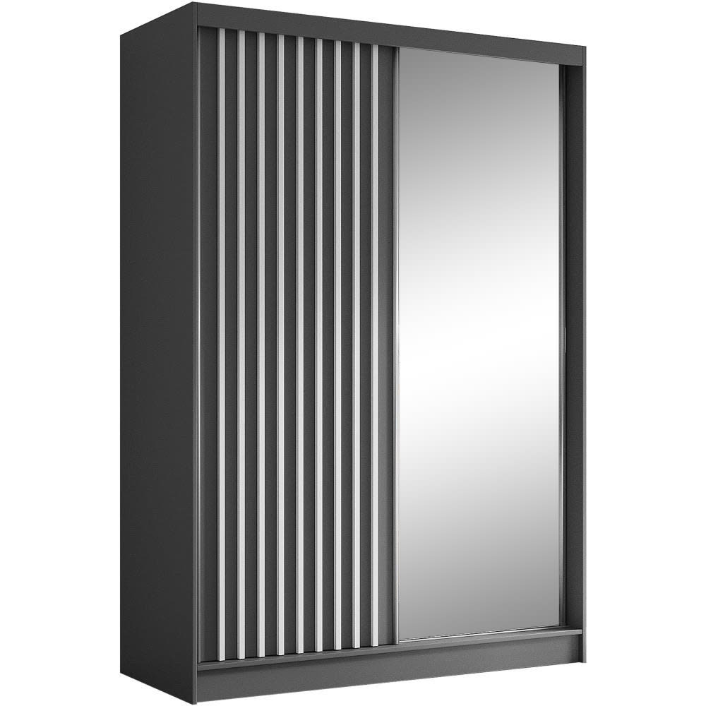 wohnli-moebel-suche-Schiebetuerenschrank-mit-Lamellen-150-cm-graphitweiss Wohnli Möbelsuche - Schiebetürenschrank mit Lamellen 150 cm graphit+weiß