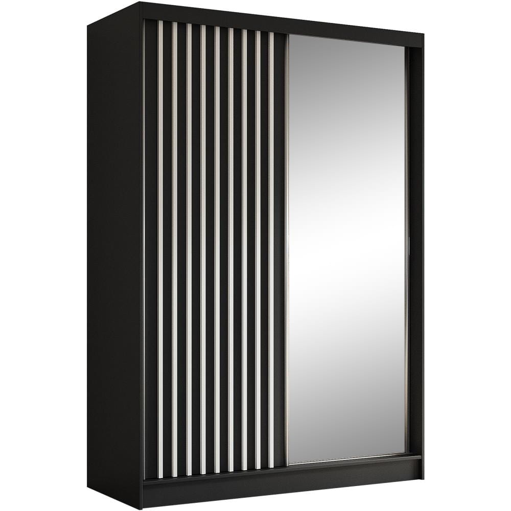 wohnli-moebel-suche-Schiebetuerenschrank-mit-Lamellen-150-cm-schwarzweiss Wohnli Möbelsuche - Schiebetürenschrank mit Lamellen 150 cm schwarz+weiß