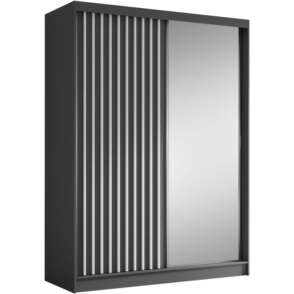 wohnli-moebel-suche-Schiebetuerenschrank-mit-Lamellen-160-cm-graphitweiss Wohnli Möbelsuche - Schiebetürenschrank mit Lamellen 160 cm graphit+weiß