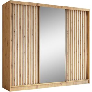 wohnli-moebel-suche-Schiebetuerenschrank-mit-Lamellen-240-cm-eiche-Artisanweiss Wohnli Möbelsuche - Schiebetürenschrank mit Lamellen 240 cm eiche Artisan+weiß