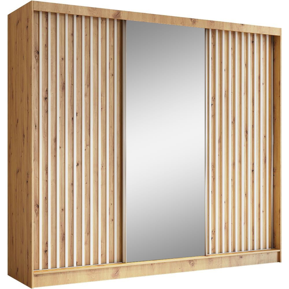 wohnli-moebel-suche-Schiebetuerenschrank-mit-Lamellen-240-cm-eiche-Artisanweiss Wohnli Möbelsuche - Schiebetürenschrank mit Lamellen 240 cm eiche Artisan+weiß