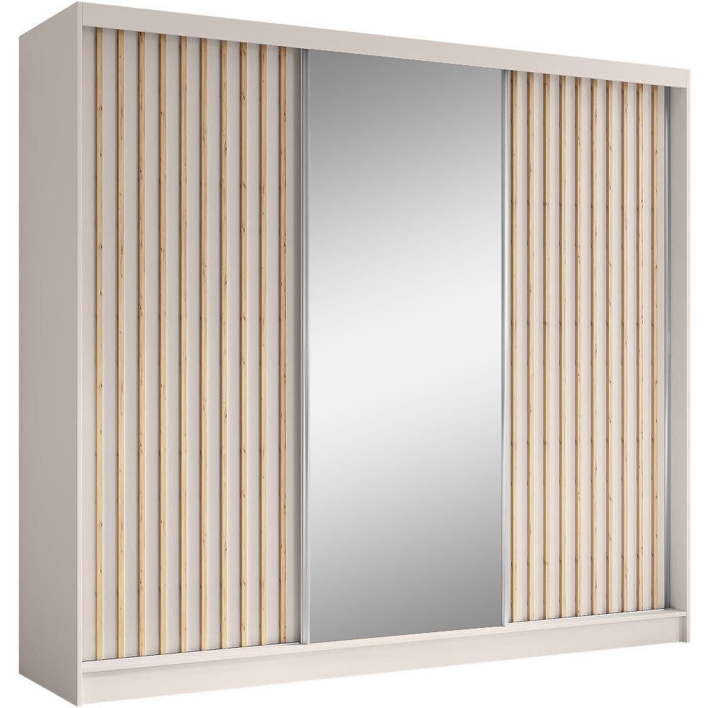 wohnli-moebel-suche-Schiebetuerenschrank-mit-Lamellen-240-cm-kaschmireiche-Artisan Wohnli Möbelsuche - Schiebetürenschrank mit Lamellen 240 cm kaschmir+eiche Artisan