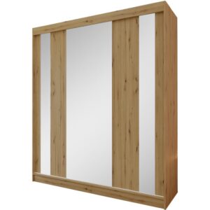 wohnli-moebel-suche-Schiebetuerenschrank-mit-Spiegel-180x216-eiche-Artisan Wohnli Möbelsuche - Schiebetürenschrank mit Spiegel