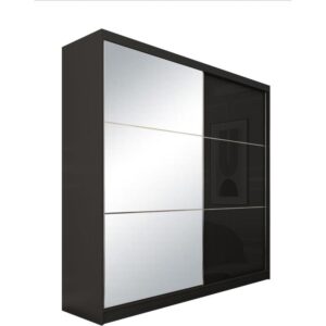 wohnli-moebel-suche-Schiebetuerenschrank-mit-Spiegel-200x216-schwarz Wohnli Möbelsuche - Schiebetürenschrank mit Spiegel