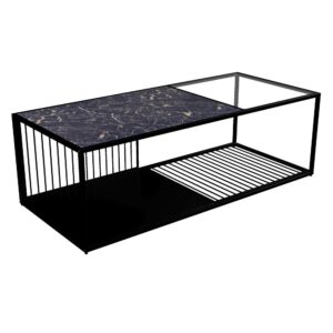 wohnli-moebel-suche-Schmiedeeiserner-Couchtisch-mit-Glas-und-MarmoreffektSchwarz Wohnli Möbelsuche - Schmiedeeiserner Couchtisch mit Glas- und Marmoreffekt