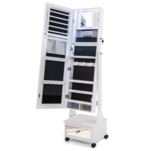 wohnli-moebel-suche-Schmuckschrank-aus-Holz-42x35x159cm-Weiss Wohnli Möbelsuche - Schmuckschrank aus Holz 42x35x159cm