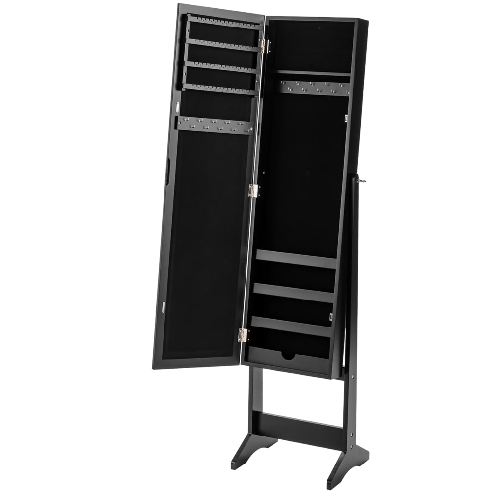 wohnli-moebel-suche-Schmuckschrank-mit-Spiegel-35-x-30-x-144-cm-schwarz Wohnli Möbelsuche - Schmuckschrank mit Spiegel 35 x 30 x 144 cm