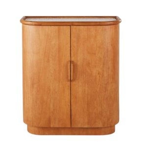 Wohnli Möbelsuche - Schrank aus massivem Mangoholz mit Terrazzo-Oberfläche