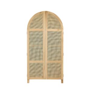 Wohnli Möbelsuche - Schrank aus massivem Mindi und Rohrgeflecht 90 cm