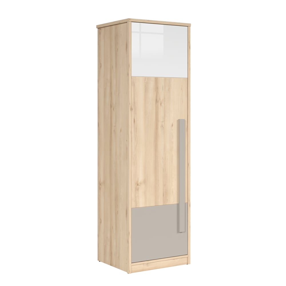 wohnli-moebel-suche-Schrank-mit-1-Tuer-Holzoptik-und-Grau-198.5cm Wohnli Möbelsuche - Schrank mit 1 Tür