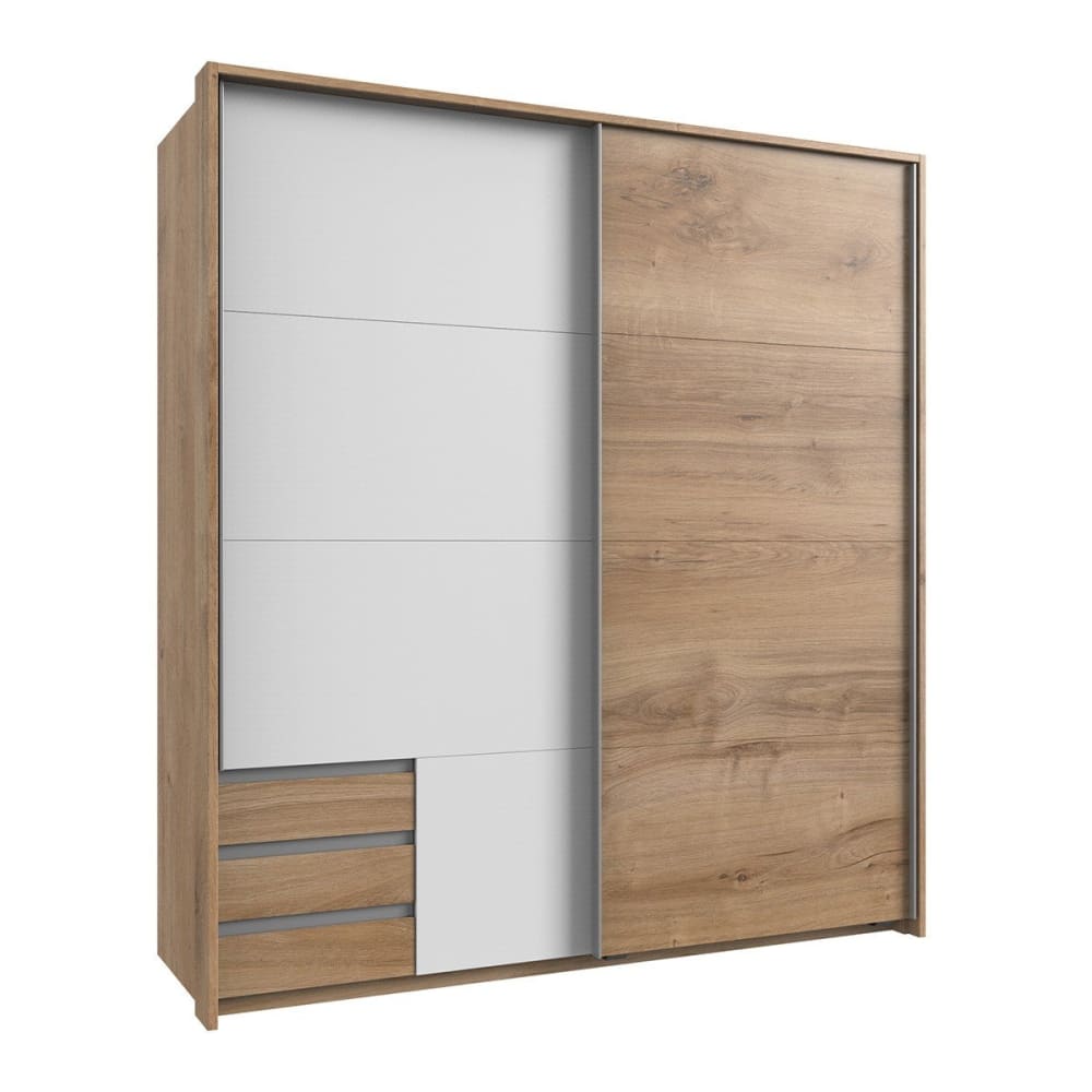 wohnli-moebel-suche-Schrank-mit-2-Schiebetueren-L179-cm-Weiss Wohnli Möbelsuche - Schrank mit 2 Schiebetüren - L179 cm - Weiß