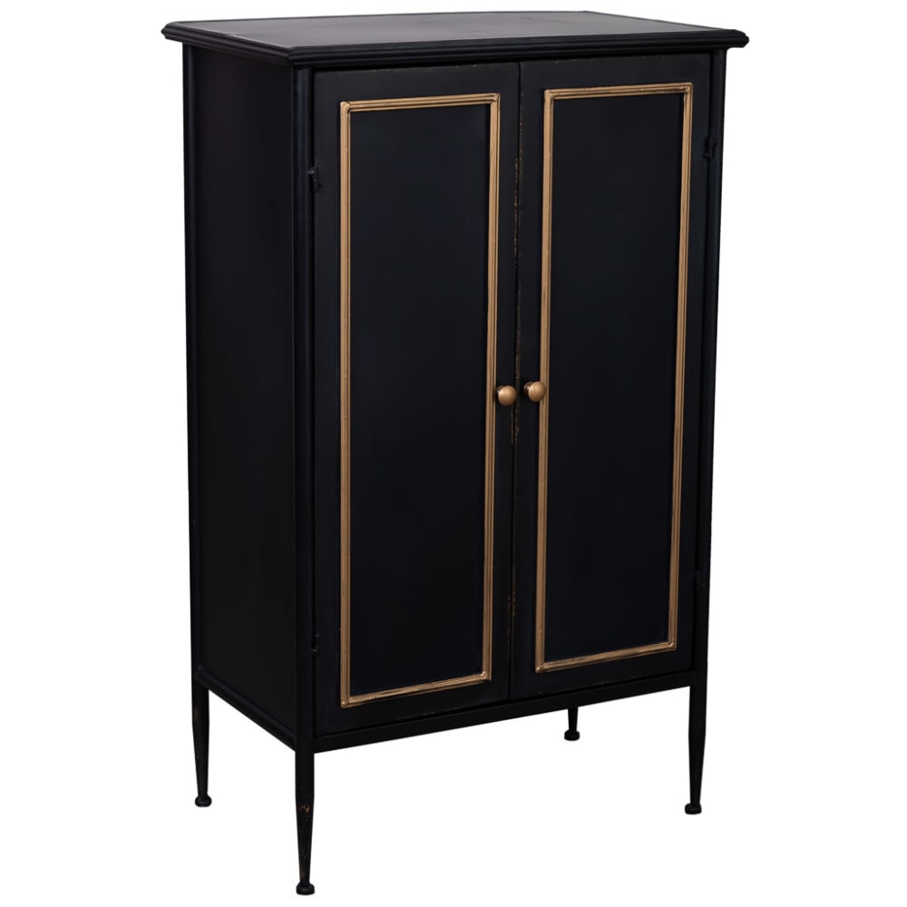 wohnli-moebel-suche-Schrank-mit-2-Tueren-61x35x100-schwarz-gealtert Wohnli Möbelsuche - Schrank mit 2 Türen