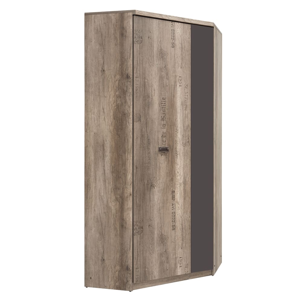 wohnli-moebel-suche-Schrank-mit-2-Tueren-Holzoptik-und-Grau-205cm Wohnli Möbelsuche - Schrank mit 2 Türen