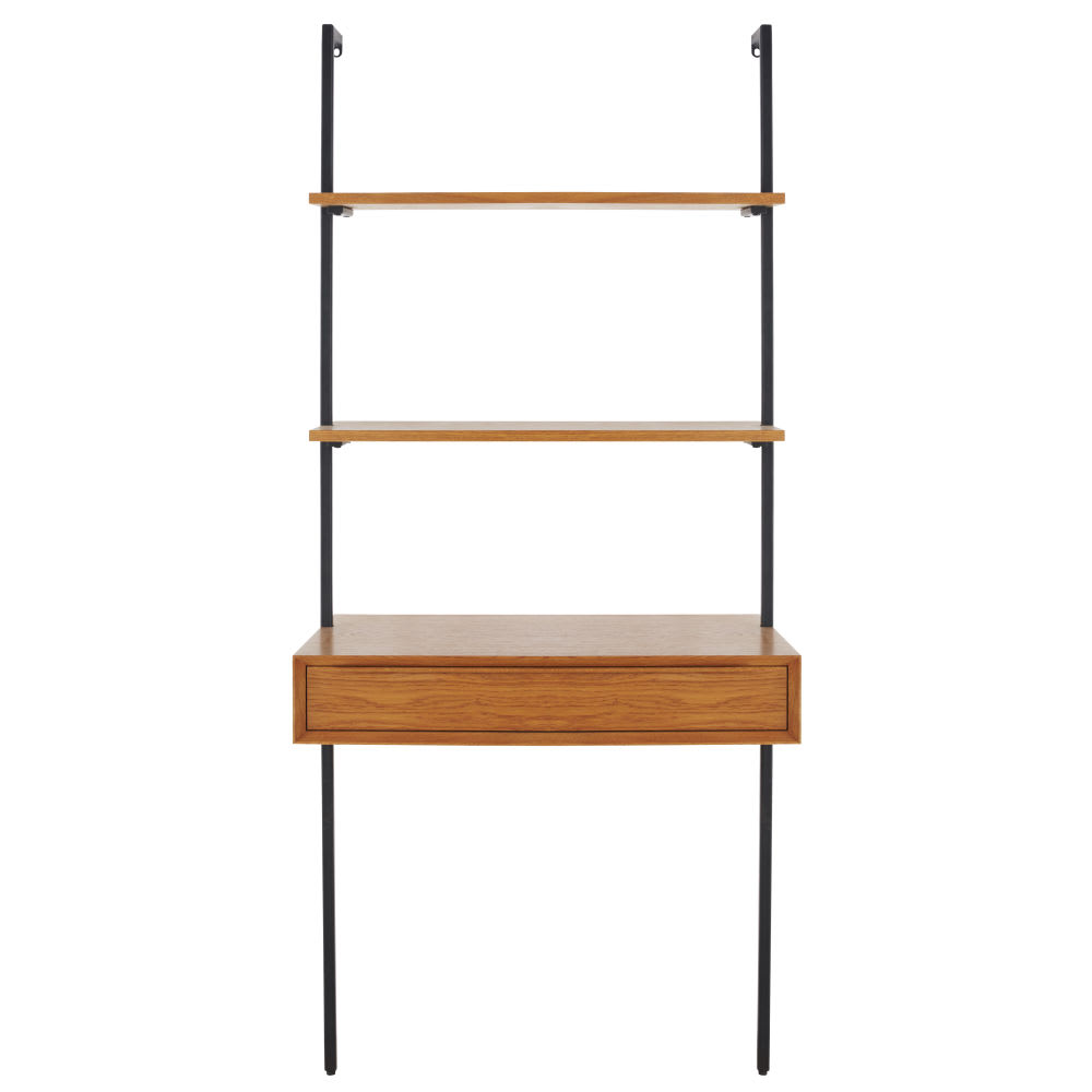 Wohnli Möbelsuche - Schreibtisch-Wandregal im Vintage-Stil mit 1 Schublade