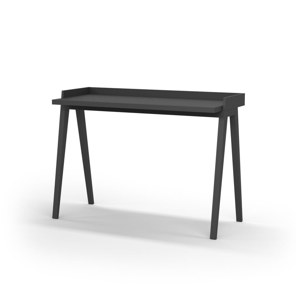 Wohnli Möbelsuche - Schreibtisch aus Melamin und Buche in Graphit 81x111x50 cm