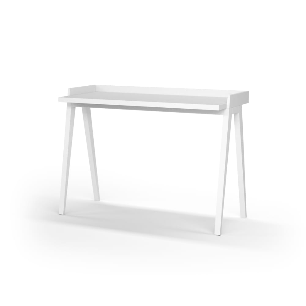 Wohnli Möbelsuche - Schreibtisch aus Melamin und Buche in Weiß 81x111x50 cm