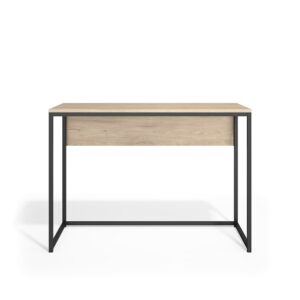 Wohnli Möbelsuche - Schreibtisch aus Melamin und Metall in Eiche 75x105x52 cm