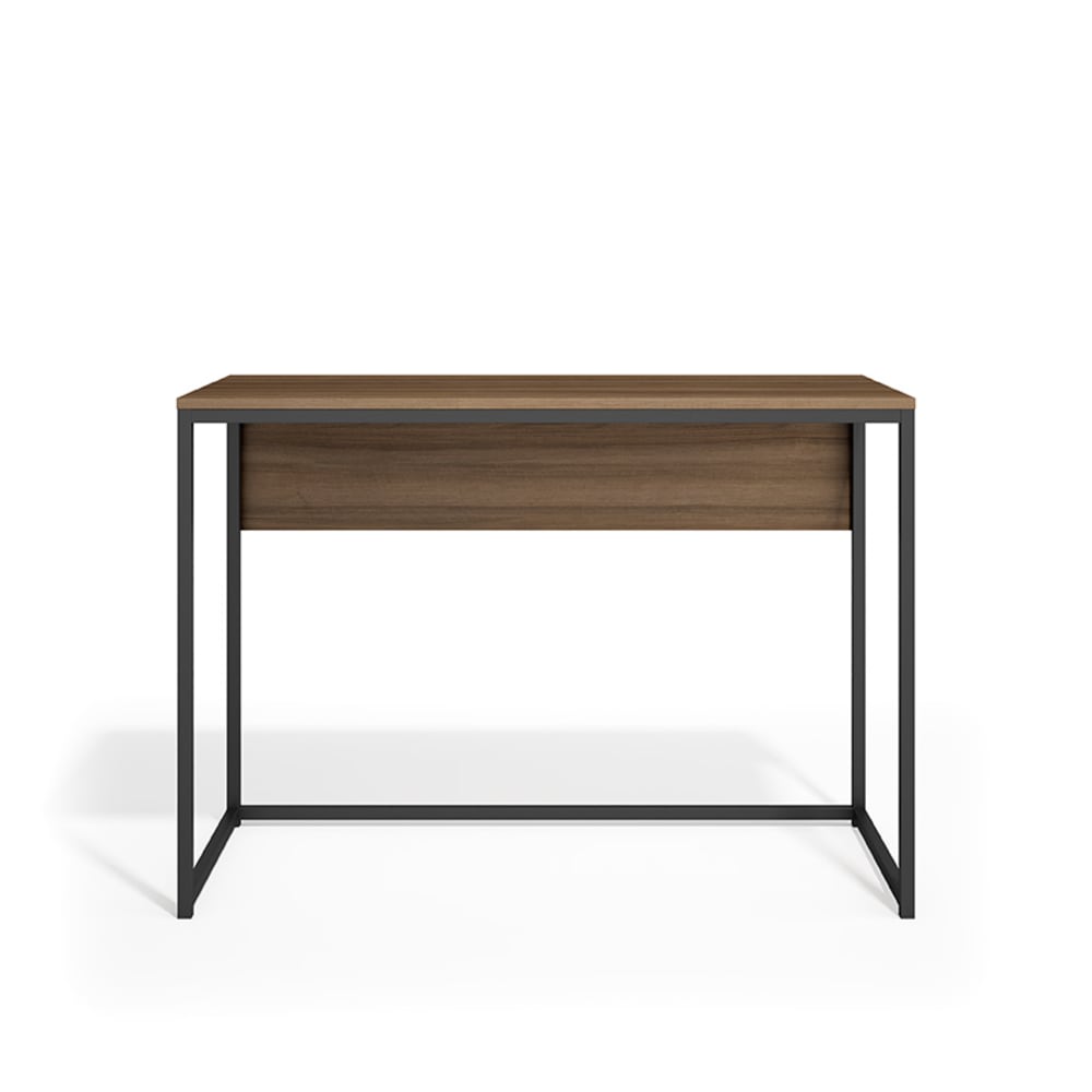 Wohnli Möbelsuche - Schreibtisch aus Melamin und Metall in Nussbaum 75x105x52 cm