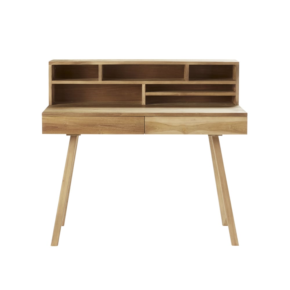 Wohnli Möbelsuche - Schreibtisch aus massivem Teakholz 110 cm