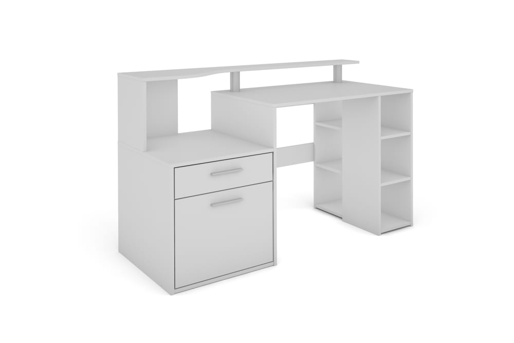 Wohnli Möbelsuche - Schreibtisch mit 1 Tür & 1 Schubkasten & 3 Fächern