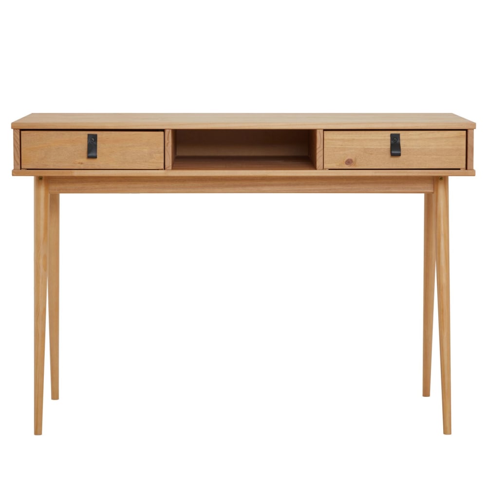 wohnli-moebel-suche-Schreibtisch-mit-2-Schubladen-aus-Kiefer-braun Wohnli Möbelsuche - Schreibtisch mit 2 Schubladen aus Kiefer