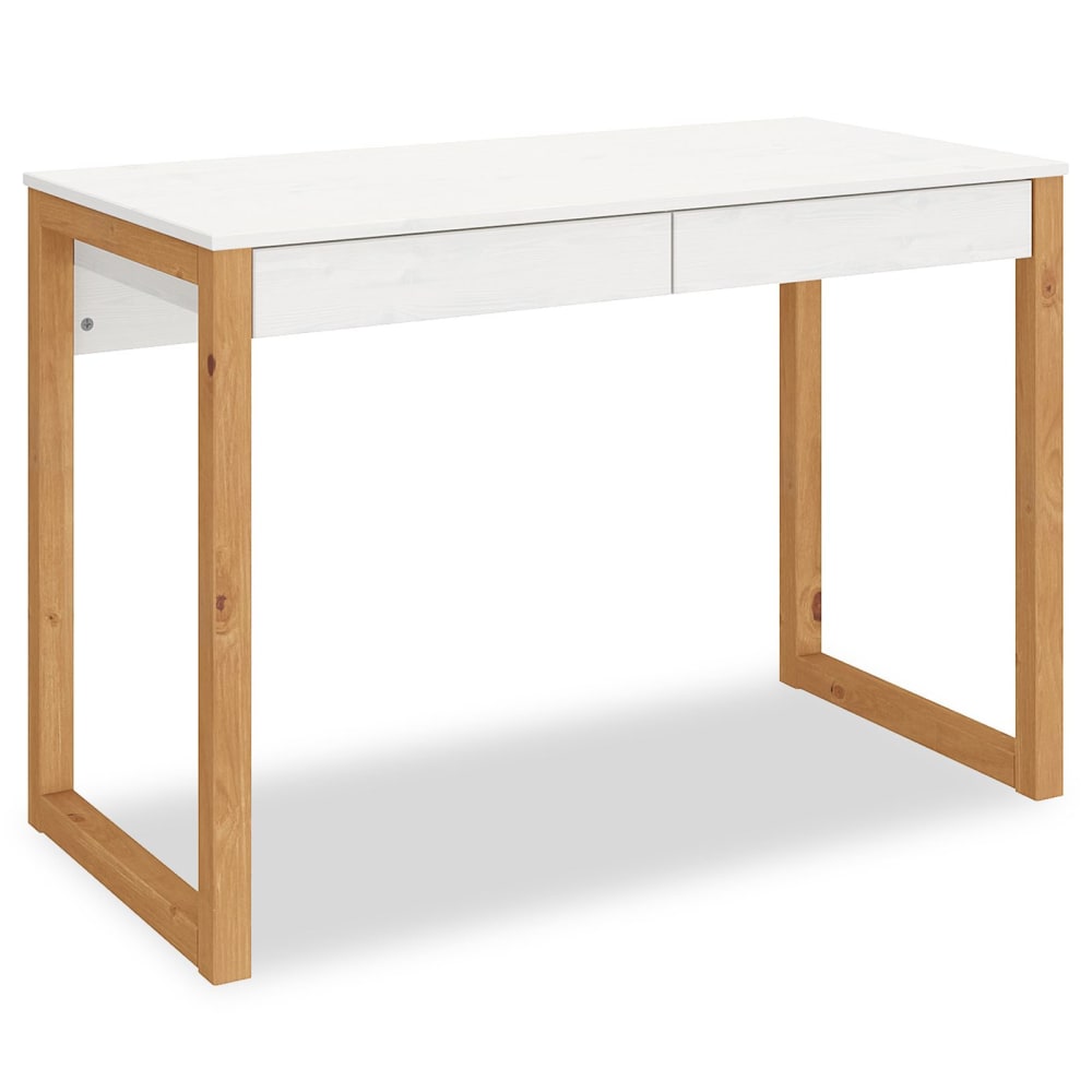 wohnli-moebel-suche-Schreibtisch-mit-2-Schubladen-aus-Kiefer-weissEiche Wohnli Möbelsuche - Schreibtisch mit 2 Schubladen aus Kiefer