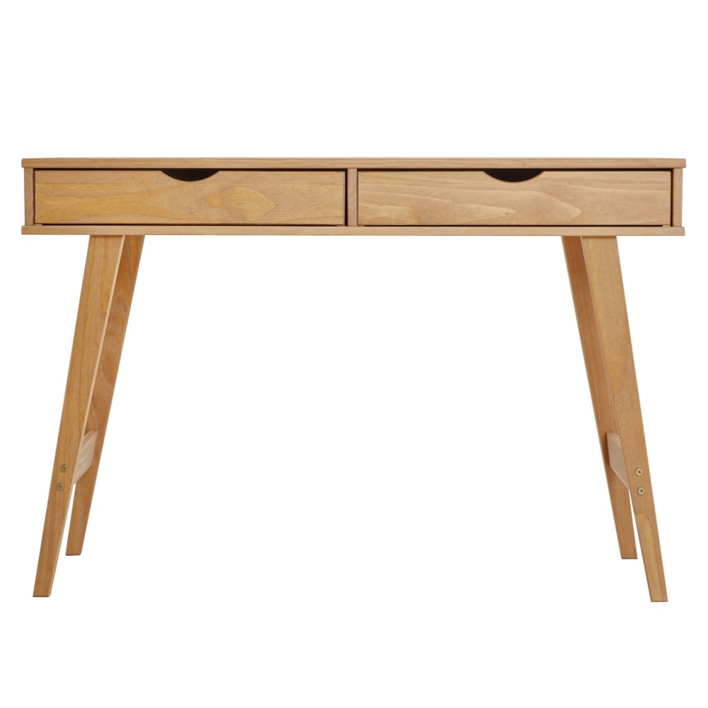 wohnli-moebel-suche-Schreibtisch-mit-2-Schubladen-aus-Massivholz-braun Wohnli Möbelsuche - Schreibtisch mit 2 Schubladen aus Massivholz