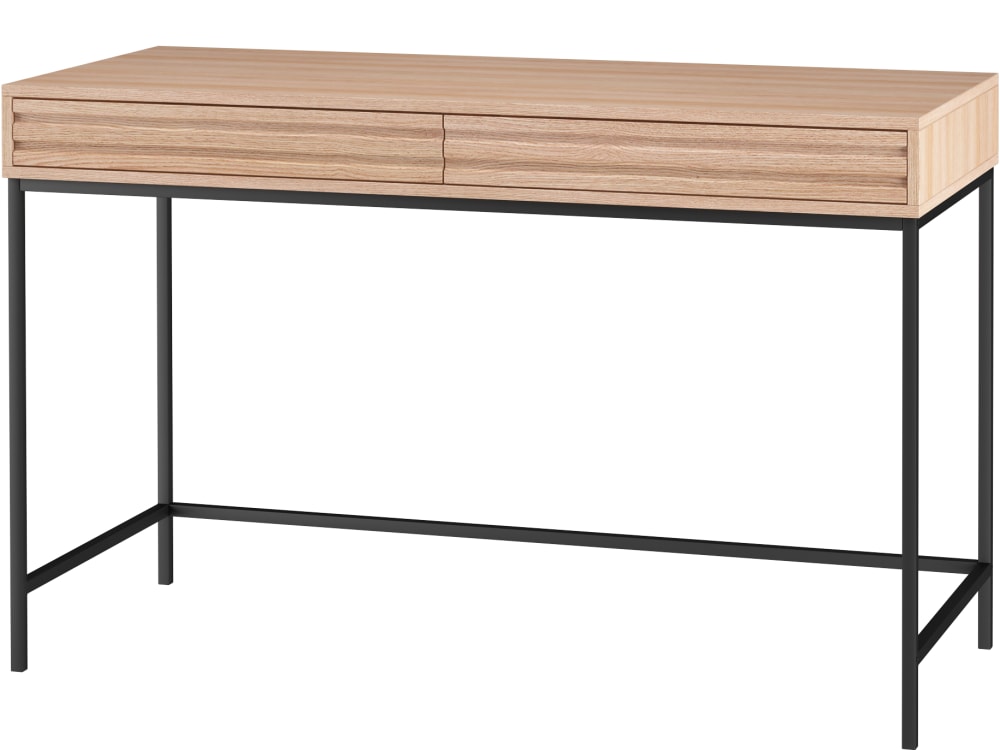 Wohnli Möbelsuche - Schreibtisch mit 2 Schubladen in Spanplatte Eiche