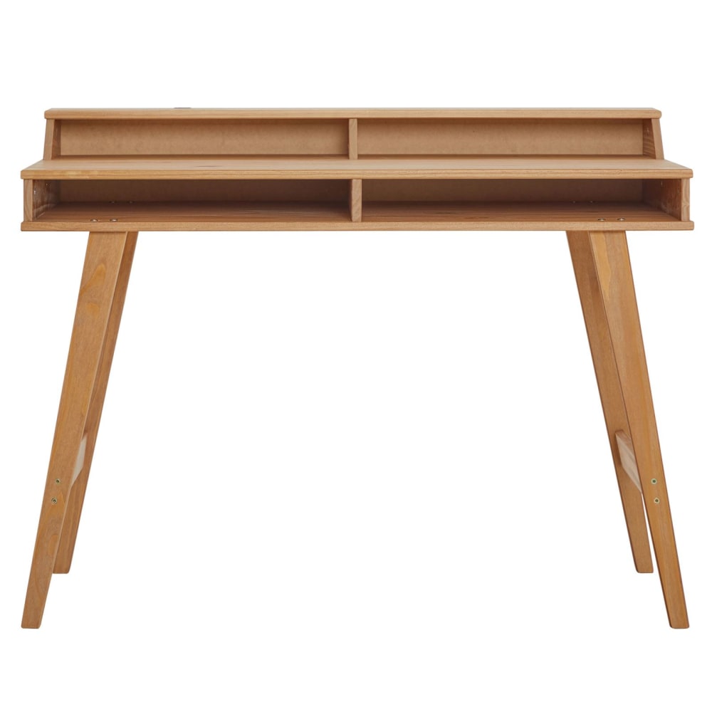wohnli-moebel-suche-Schreibtisch-mit-2-offenen-Faechern-aus-Kieferholz-braun Wohnli Möbelsuche - Schreibtisch mit 2 offenen Fächern aus Kieferholz