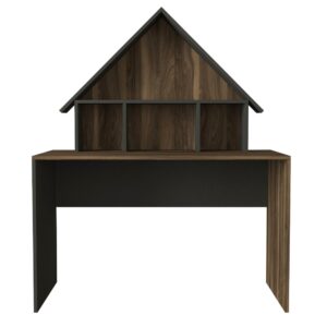 Wohnli Möbelsuche - Schreibtisch mit Regalin Braun