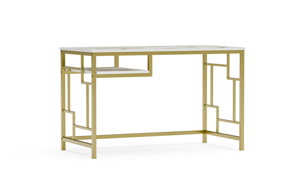 wohnli-moebel-suche-Schreibtisch-weisser-Marmor-und-Gold-75-x-120-x-60-cm Wohnli Möbelsuche - Schreibtisch