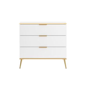 wohnli-moebel-suche-Schubladenkommode-aus-Spanplatte-MDF-92x49x88cm-weiss-gold Wohnli Möbelsuche - Schubladenkommode aus Spanplatte & MDF