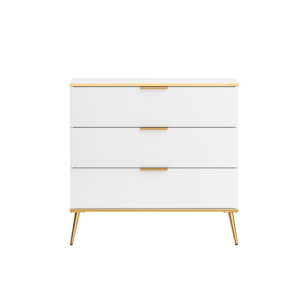 wohnli-moebel-suche-Schubladenkommode-aus-Spanplatte-MDF-92x49x88cm-weiss-gold Wohnli Möbelsuche - Schubladenkommode aus Spanplatte & MDF