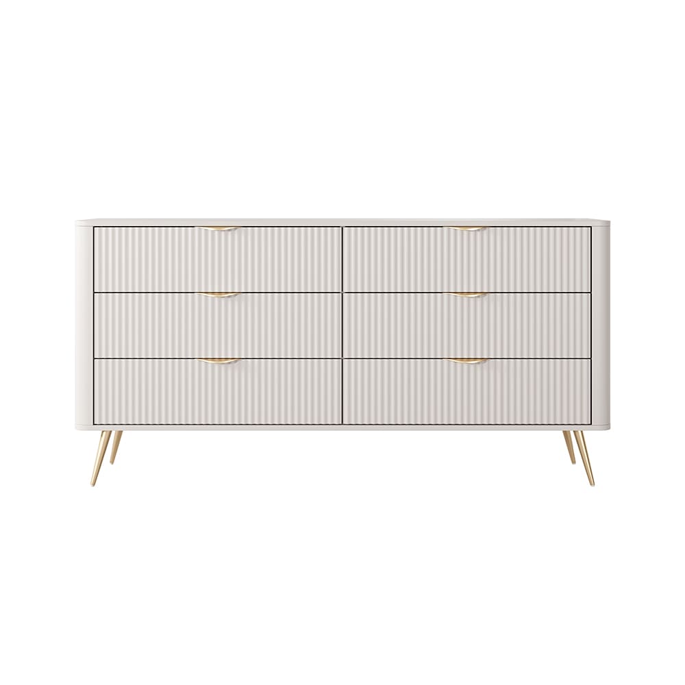 wohnli-moebel-suche-Schubladenkommode-geriffelte-Wellenoptik-aus-MDF163x38x81cm-beige Wohnli Möbelsuche - Schubladenkommode