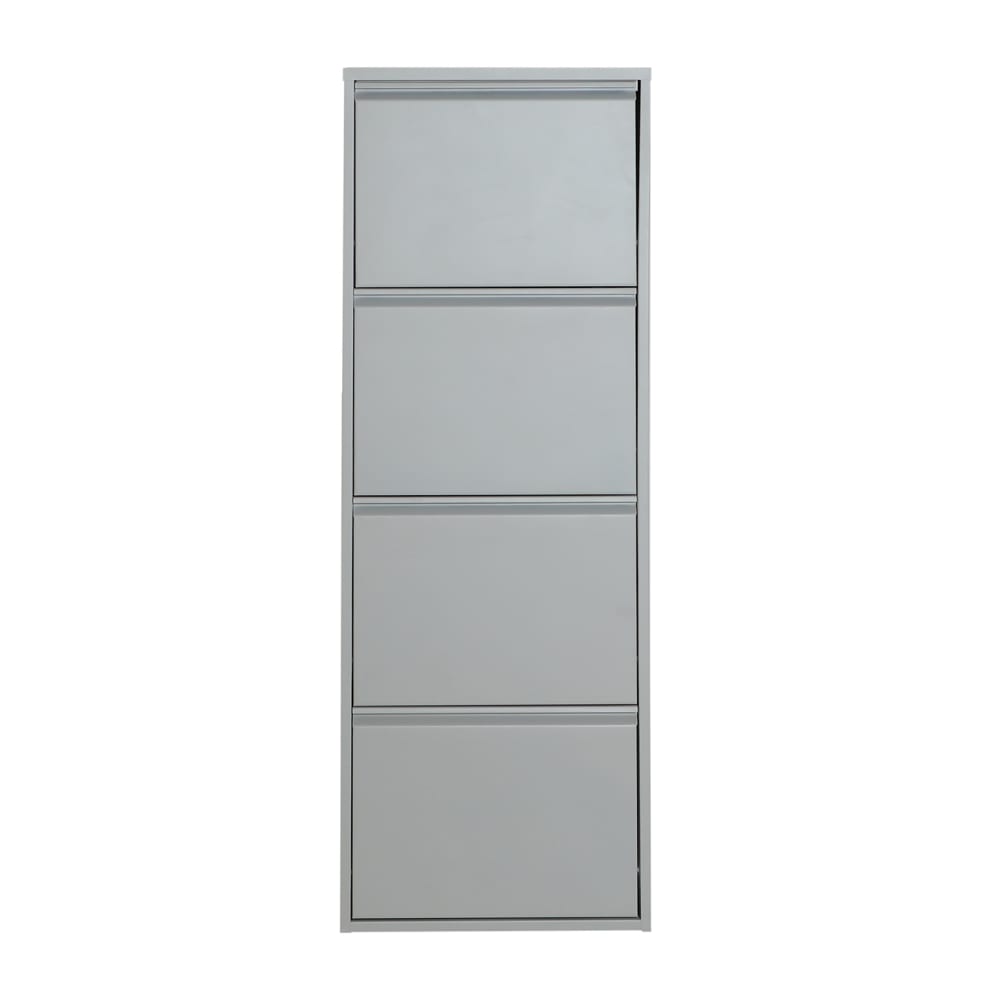 Wohnli Möbelsuche - Schuhablage aus Stahl in grau 50x15x137cm