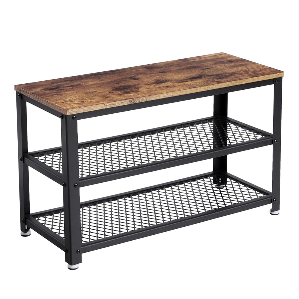 wohnli-moebel-suche-Schuhbank-mit-2-Ebenen-L73-cm-Dekor-Dunkles-Holz Wohnli Möbelsuche - Schuhbank mit 2 Ebenen - L73 cm - Dekor Dunkles Holz