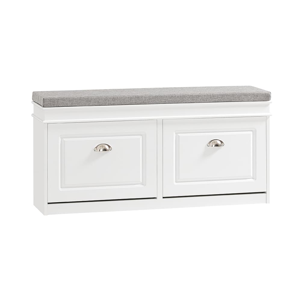 Wohnli Möbelsuche - Schuhbank mit 2 Klappen weiß MDF