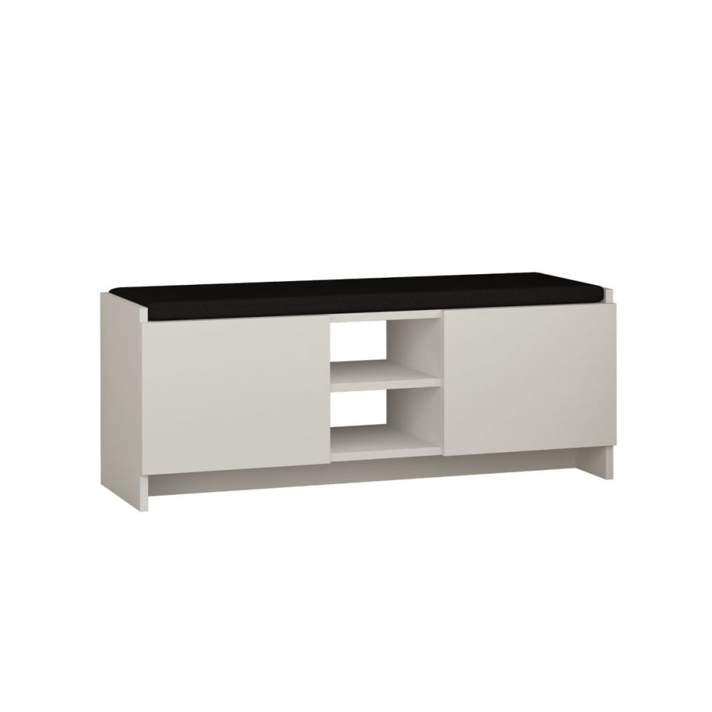 wohnli-moebel-suche-Schuhbank-mit-2-Tueren-und-2-Faechern-L110-cm-Weiss Wohnli Möbelsuche - Schuhbank mit 2 Türen und 2 Fächern L110 cm - Weiß