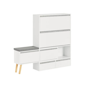 wohnli-moebel-suche-Schuhbank-mit-4-Faechern-und-2-Schubladen-MDF-Natur Wohnli Möbelsuche - Schuhbank mit 4 Fächern und 2 Schubladen MDF Natur