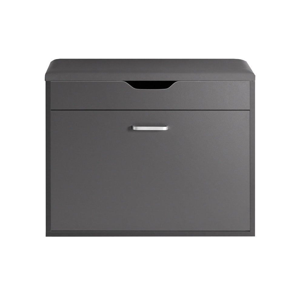 Wohnli Möbelsuche - Schuhbank mit Stauraum aus Holz Grau