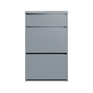 Wohnli Möbelsuche - Schuhkipper Schuhablage Schuhschrank aus MDF(E1) Hellgrau