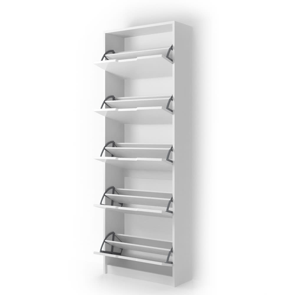 wohnli-moebel-suche-Schuhkipper-Weiss-59-x-169cm-mit-5-Faecher Wohnli Möbelsuche - Schuhkipper