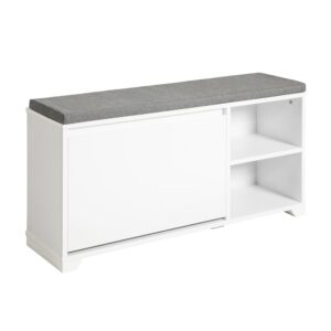 wohnli-moebel-suche-Schuhkipper-mit-1-Klappe-und-2-offenen-Faechern-MDF-Weiss Wohnli Möbelsuche - Schuhkipper mit 1 Klappe und 2 offenen Fächern MDF Weiß